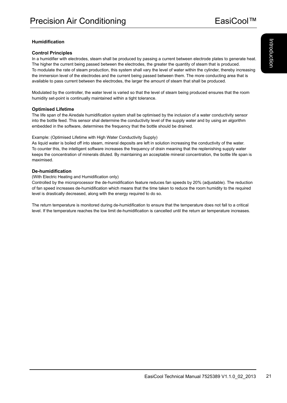 Easicool™ precision air conditioning | Airedale EasiCool 6kW  64kW User Manual | Page 21 / 134