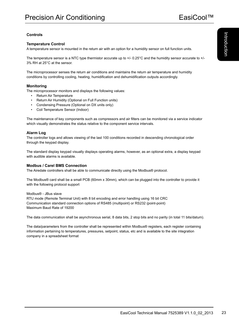 Easicool™ precision air conditioning | Airedale EasiCool 6kW  64kW User Manual | Page 23 / 134