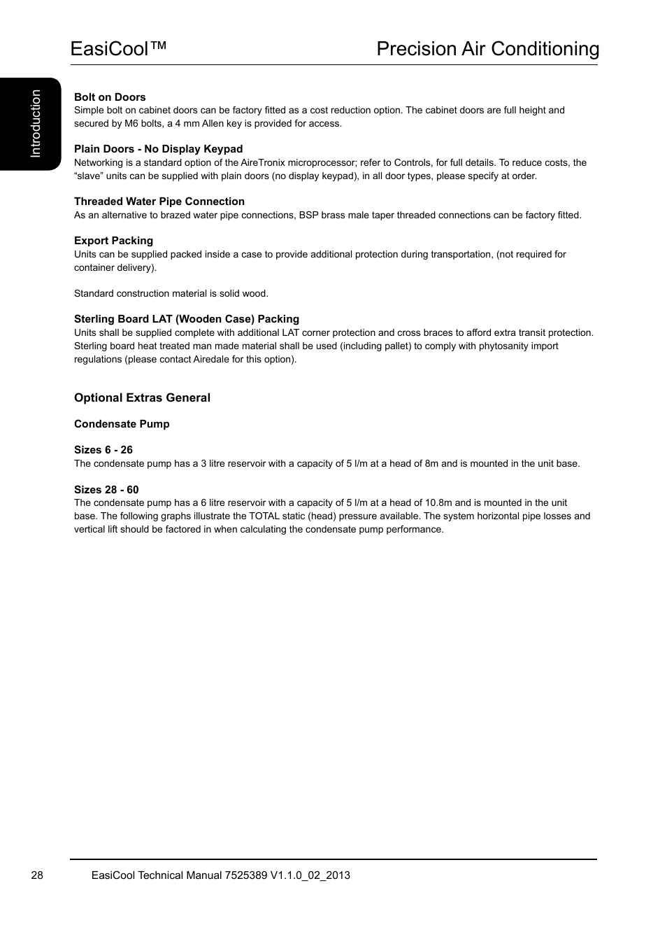 Easicool™ precision air conditioning | Airedale EasiCool 6kW  64kW User Manual | Page 28 / 134