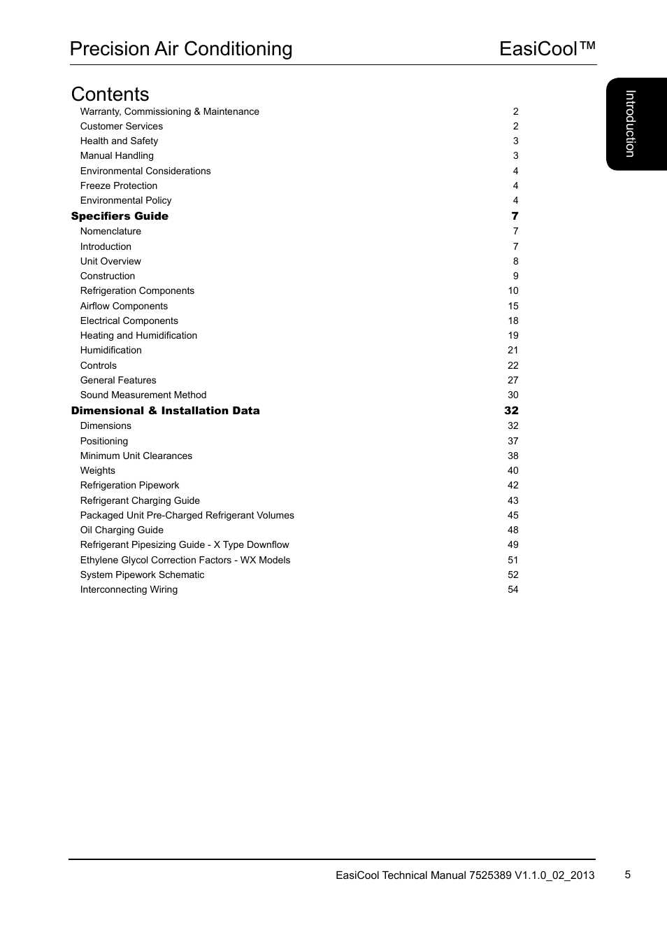 Airedale EasiCool 6kW  64kW User Manual | Page 5 / 134