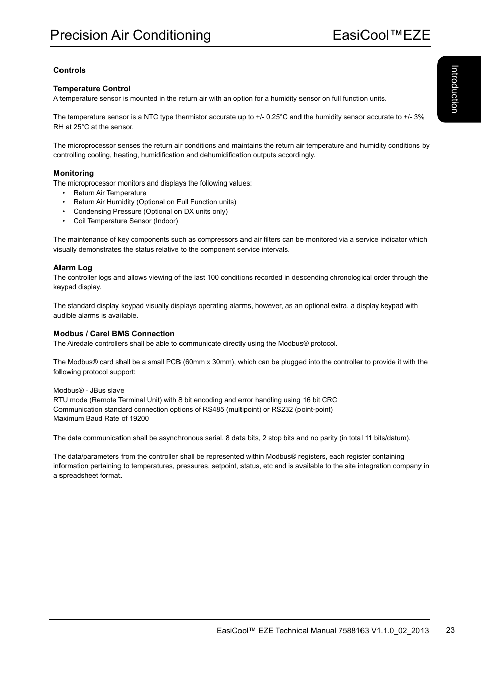 Easicool™eze precision air conditioning | Airedale EasiCool 6kW  64kW User Manual | Page 23 / 142