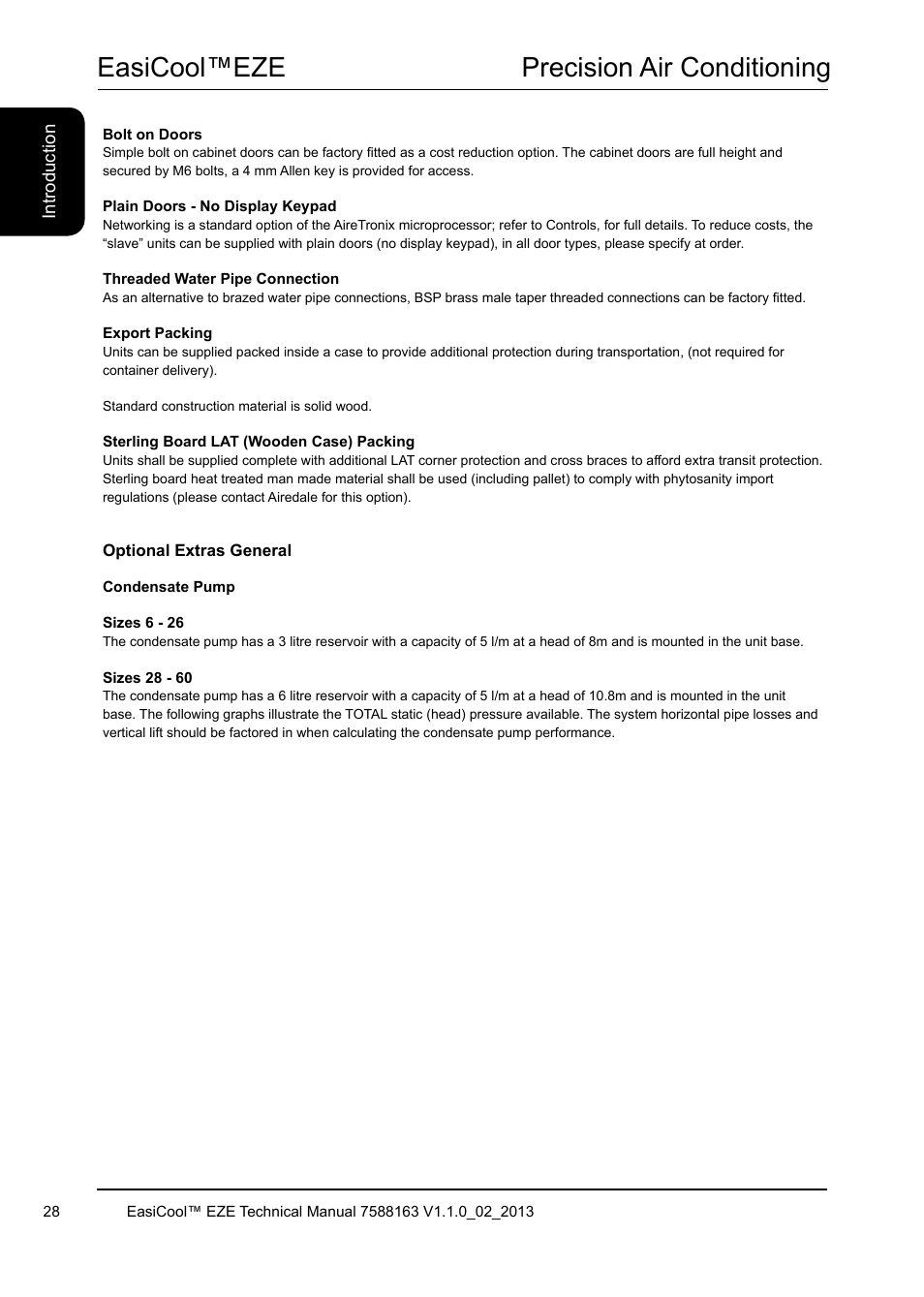 Easicool™eze precision air conditioning | Airedale EasiCool 6kW  64kW User Manual | Page 28 / 142