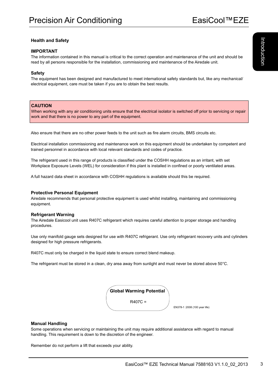 Easicool™eze precision air conditioning | Airedale EasiCool 6kW  64kW User Manual | Page 3 / 142