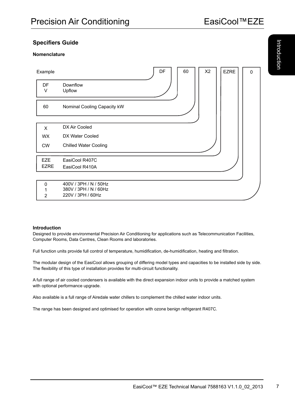 Easicool™eze precision air conditioning | Airedale EasiCool 6kW  64kW User Manual | Page 7 / 142