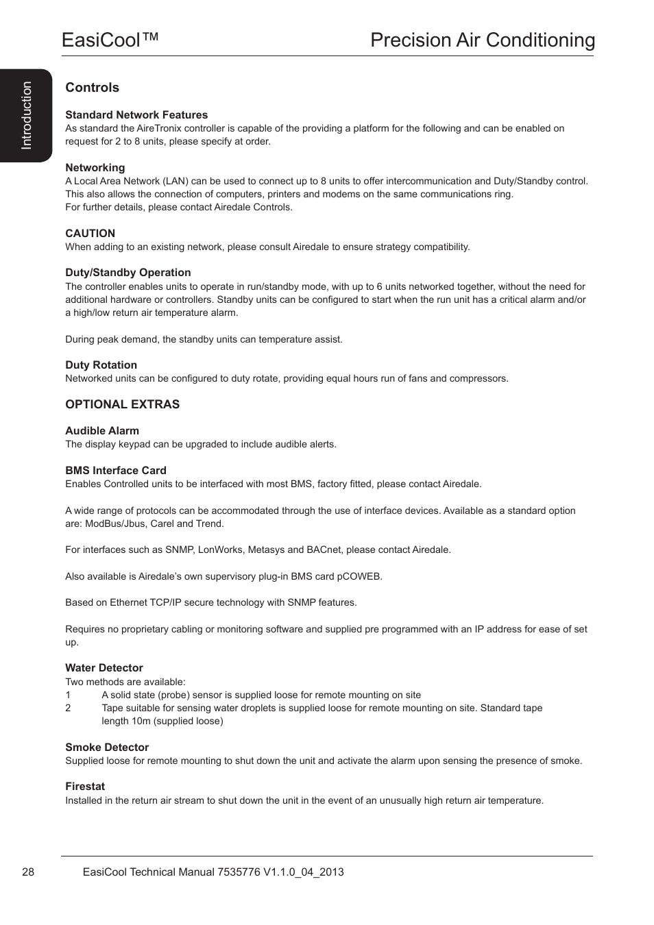 Easicool™ precision air conditioning | Airedale EasiCool 6kW  64kW User Manual | Page 28 / 196