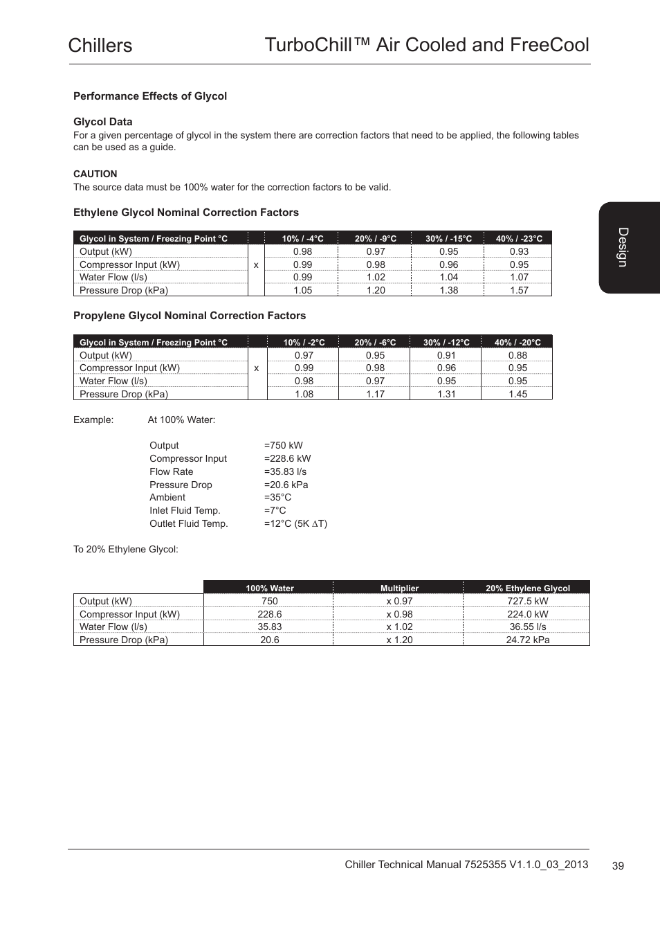 Chillers turbochill™ air cooled and freecool, Desi gn | Airedale TurboChill FreeCool 200kW - 1830kW User Manual | Page 39 / 144