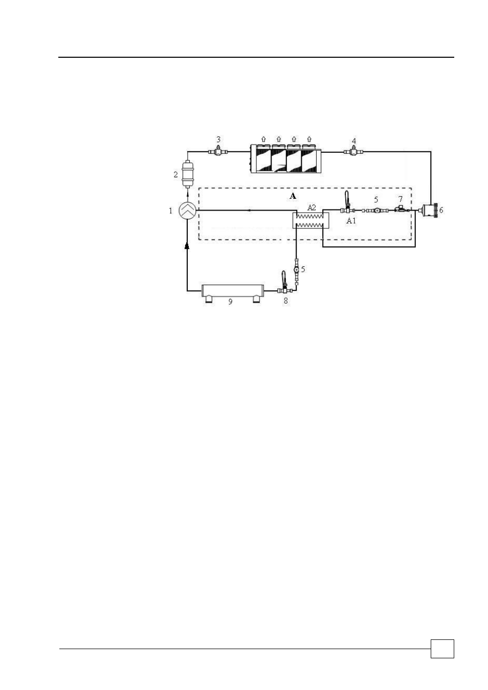 Design features & information, Pipework design, Refrigeration schematic | Design features, Information, Chillers optichill freecool | Airedale OptiChill FreeCool 500kW - 1365kW User Manual | Page 45 / 122