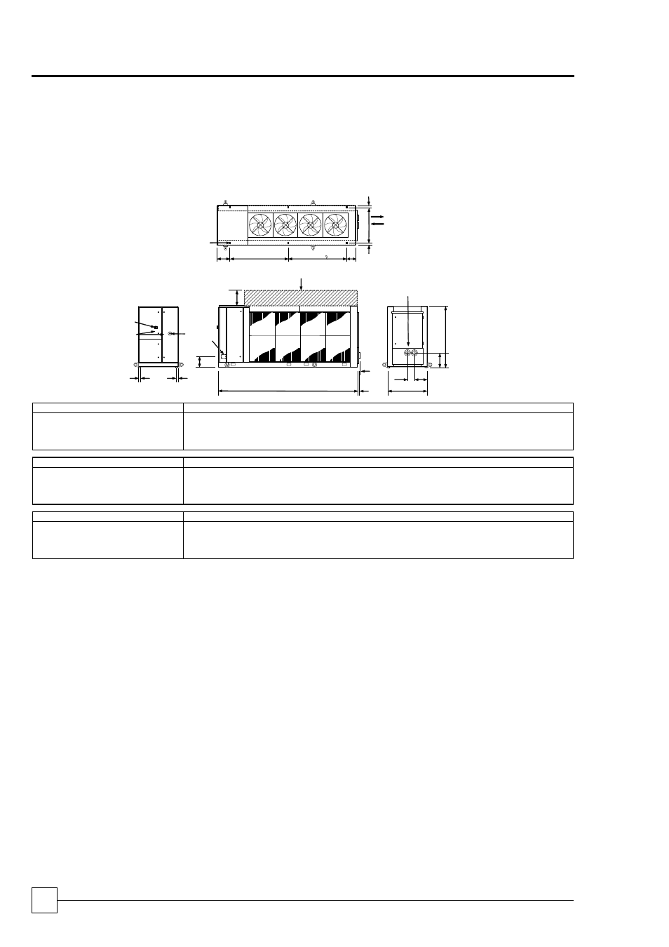 Dimension data, Single row fans - /1, Ultima compact freecool chillers | Chillers | Airedale Ultima Compact FreeCool 30kW - 450kW User Manual | Page 52 / 62