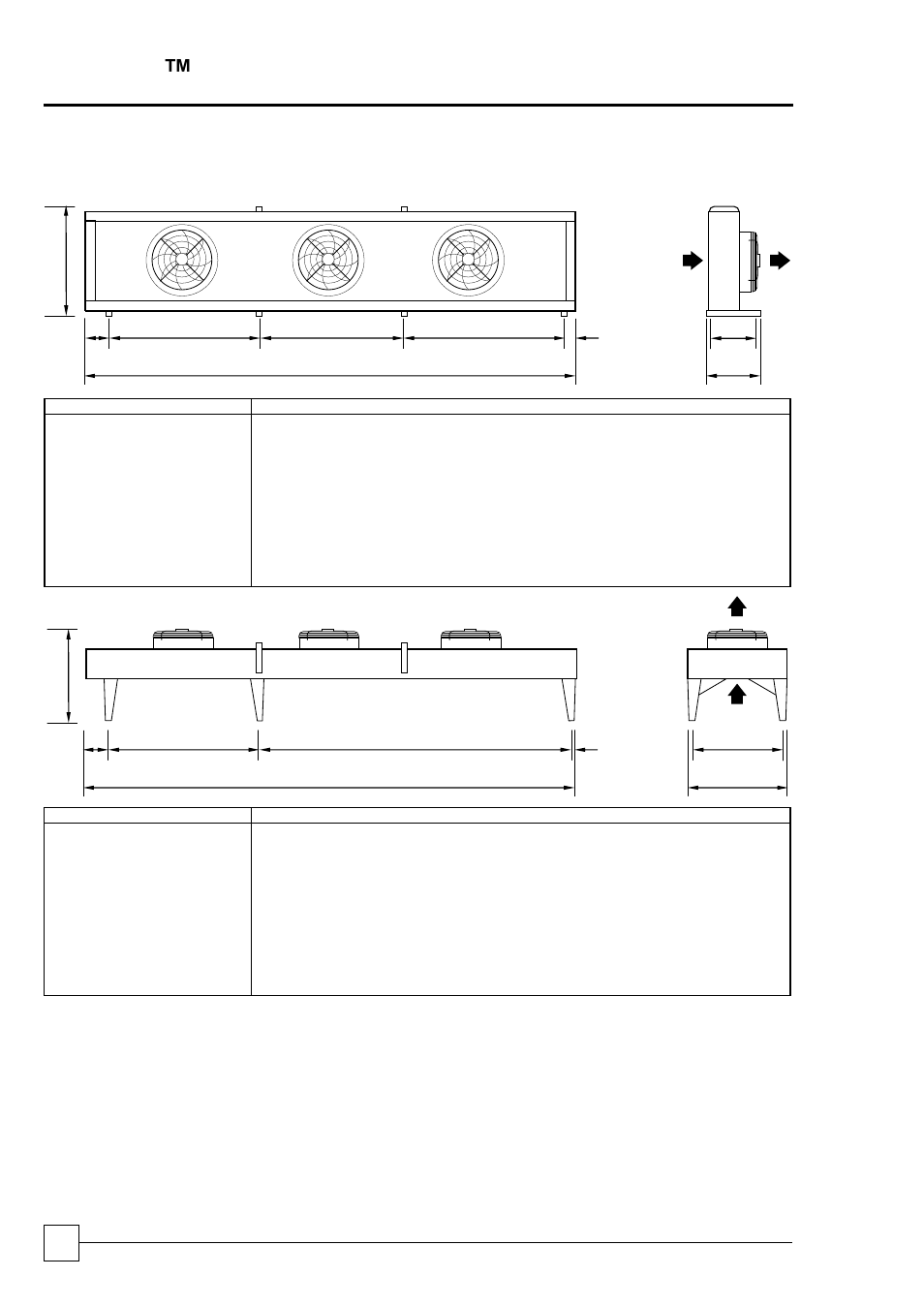 Dimensions, Weights, Ultima ™ remote air cooled chillers | Condenser installation data | Airedale Ultima Remote Air Cooled 75kW - 450kW User Manual | Page 36 / 40