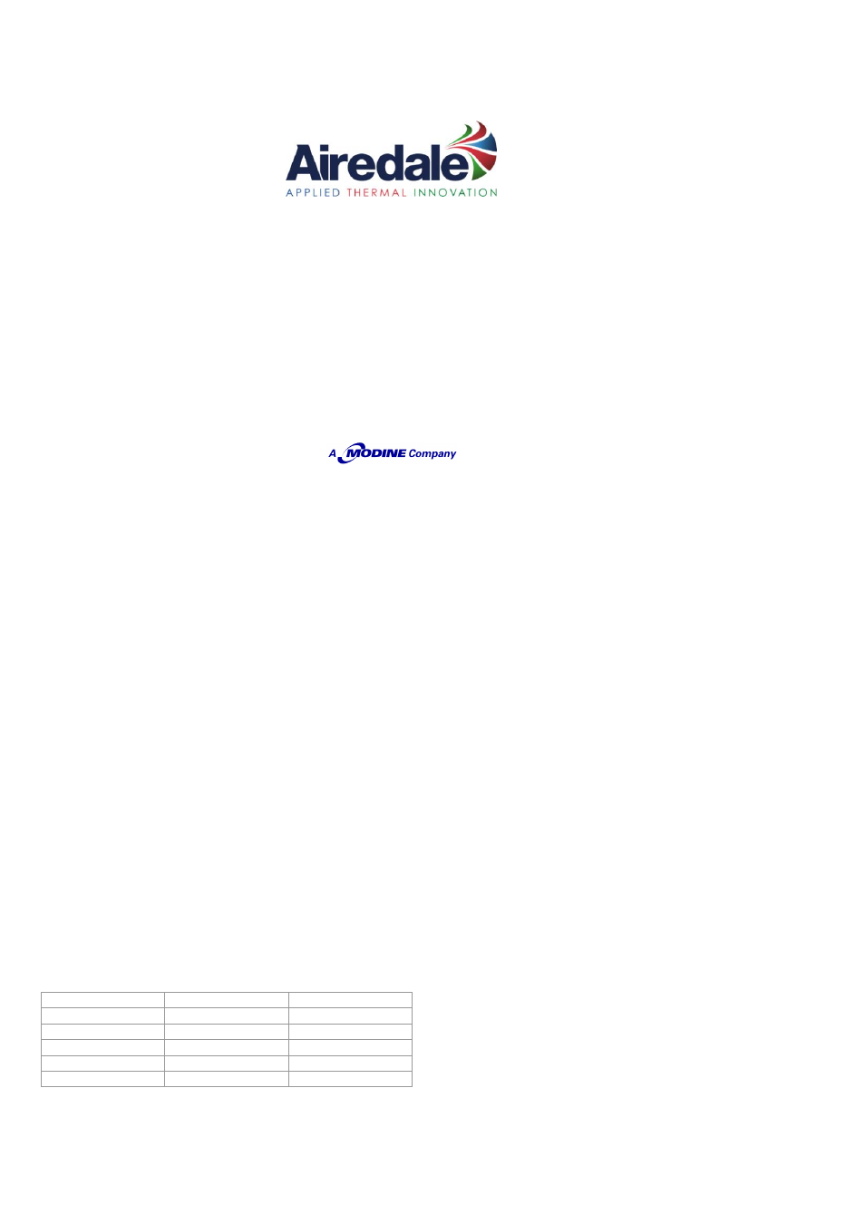 Airedale StoreMaster 50kW - 77kW User Manual | Page 52 / 52