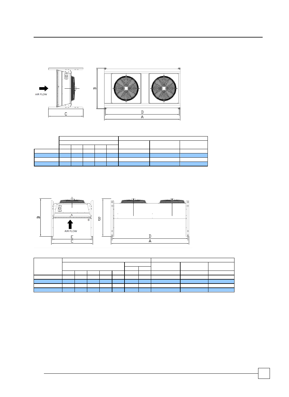 Condensers, Condenser | Airedale Air Cooled Condensers R410A User Manual | Page 11 / 26