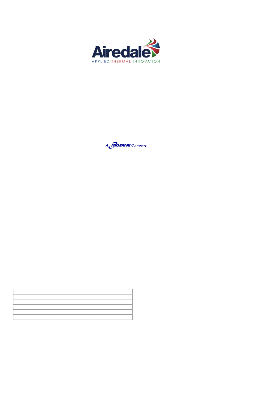 Airedale Air Cooled Condensers R410A User Manual | Page 24 / 24