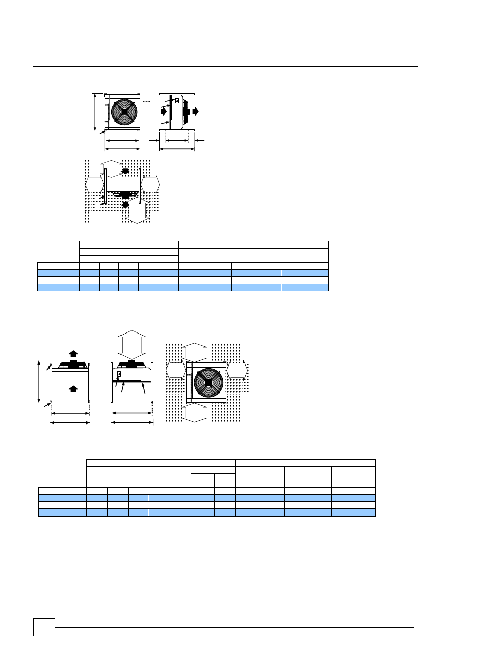 Dr10-95, Dry coolers, Precision air conditioning | Horizontal case size 1 and 2 (1 fan), Horizontal case size1 (1 fan), Vertical case size 1 and 2 (1 fan), Vertical case size1 (1 fan) | Airedale Dry coolers DR10 User Manual | Page 10 / 26