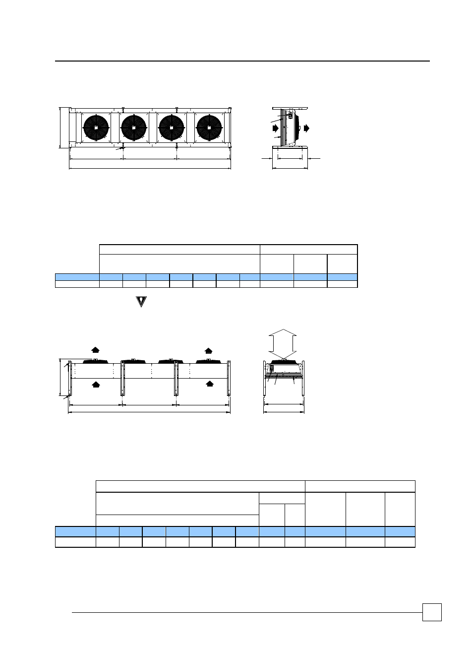 Dr10-95, Dry coolers, Horizontal case size 5 (4 fans) | Caution, Vertical case size 5 (4 fans) | Airedale Dry coolers DR10 User Manual | Page 13 / 26