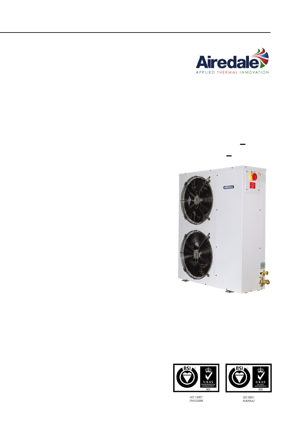 Airedale Condensing Units (CU) 3kW - 80kW User Manual | 12 pages