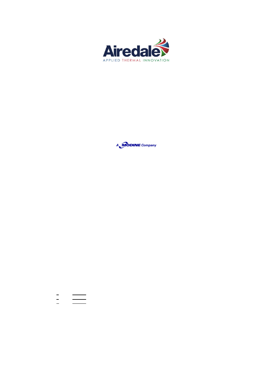 Airedale Condensing Units (CU) 3kW - 80kW User Manual | Page 12 / 12