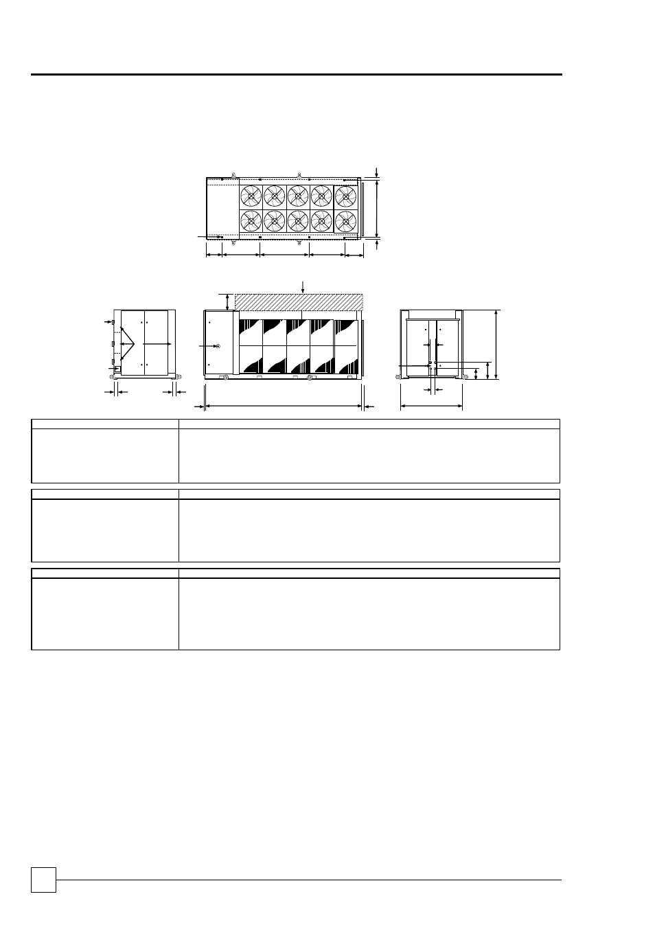 Ultima compact condensing units, General specification, Condensers & condensing units | Dimensions double row fans - /2 | Airedale Ultima Compact Condensing Unit 30kW - 450kW User Manual | Page 28 / 36