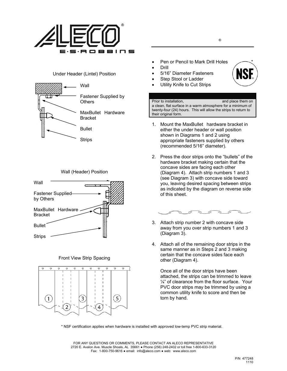 Aleco Clear-Flex II with MaxBullet Mounting System User Manual | 2 pages