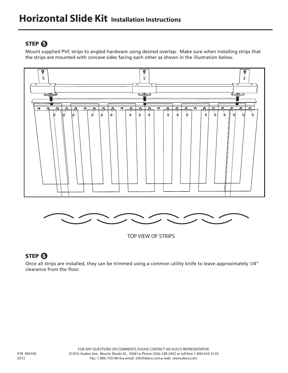 Horizontal slide kit | Aleco Horizontal Slide Kit User Manual | Page 2 / 2