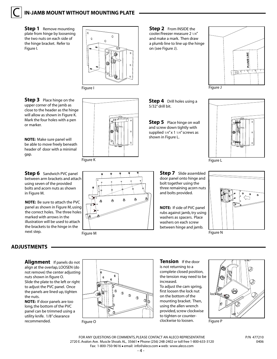 C-v instructions p 4, Alignment, Step 7 | Step 1, Step 3, Step 2, Step 4, Step 5, Tension | Aleco Clear-Valu User Manual | Page 4 / 4