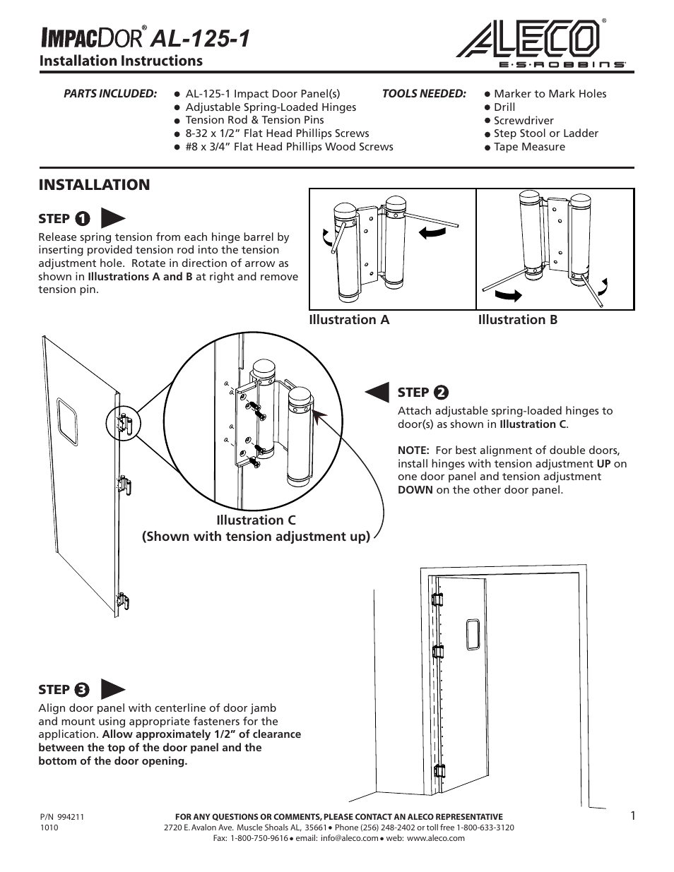 Aleco AL-125-1 User Manual | 2 pages