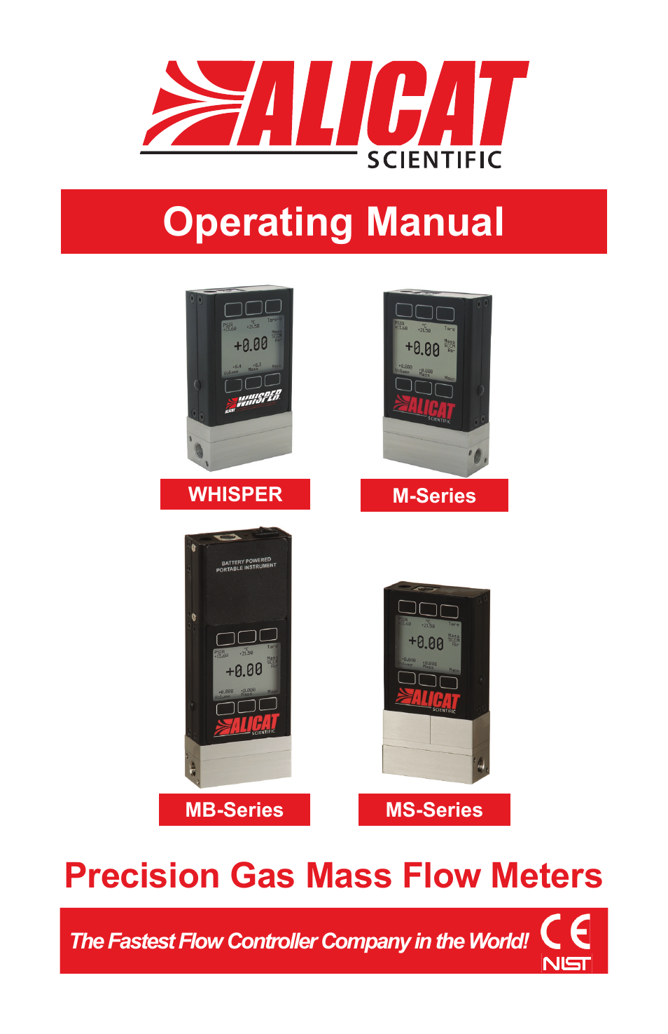 Alicat M Series Mass Flow Meter User Manual | 74 pages