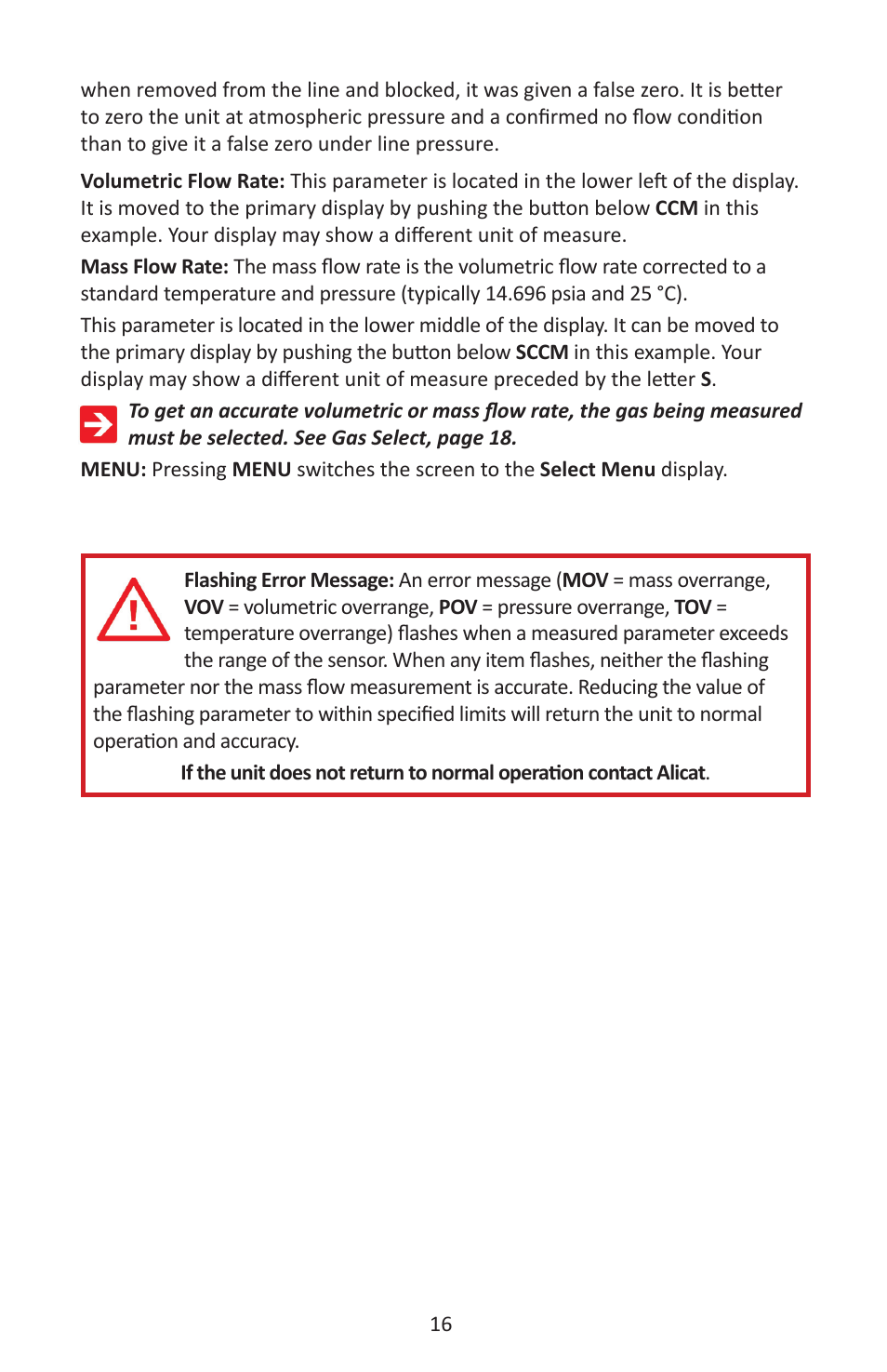 Alicat M Series Mass Flow Meter User Manual | Page 16 / 74