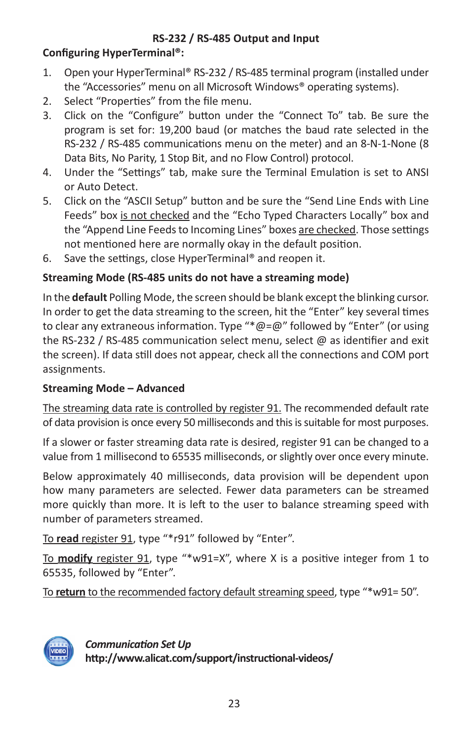 Alicat M Series Mass Flow Meter User Manual | Page 23 / 74