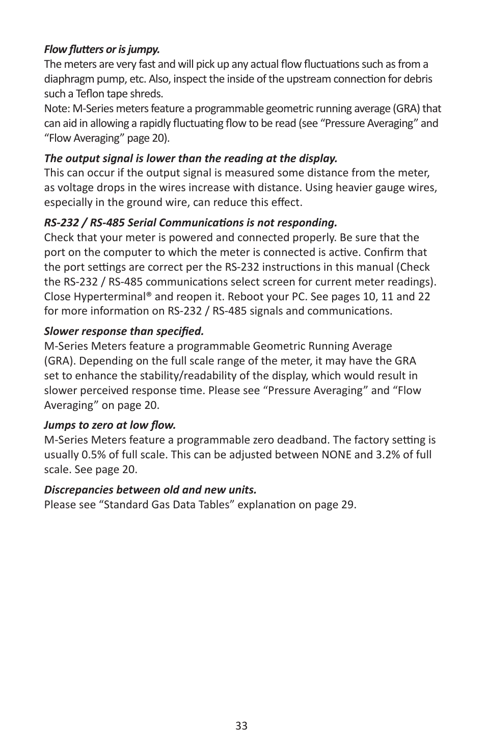 Alicat M Series Mass Flow Meter User Manual | Page 33 / 74