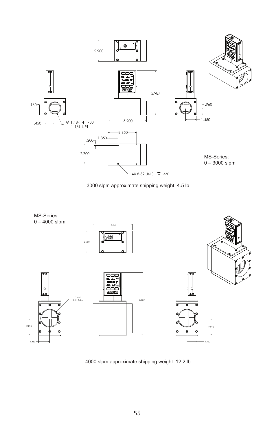 Alicat M Series Mass Flow Meter User Manual | Page 55 / 74