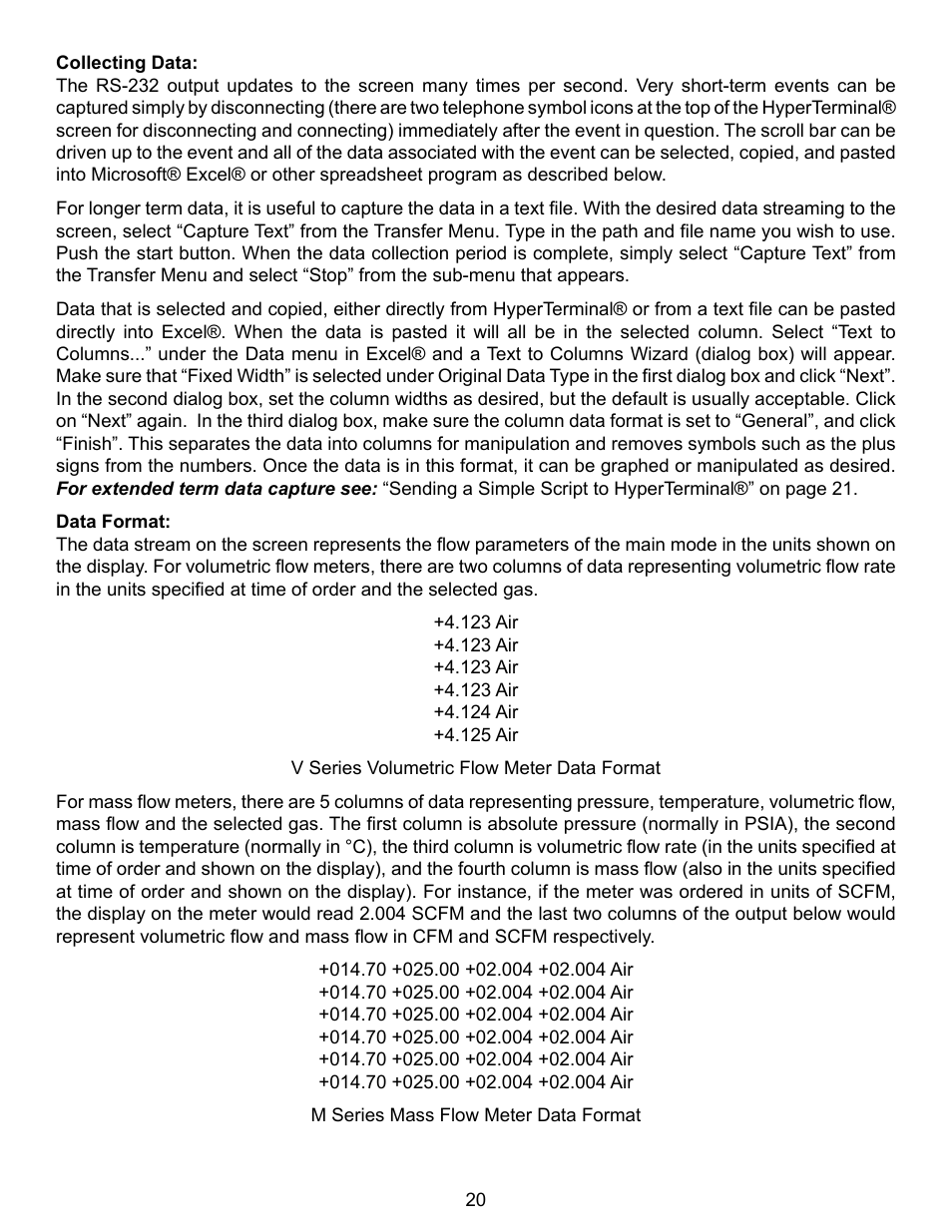 Alicat V Series Volumetric Flow Meter User Manual | Page 22 / 48