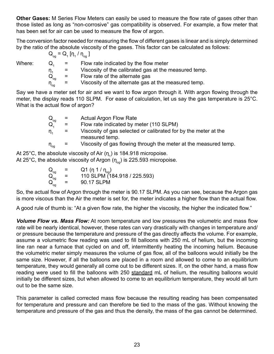 Alicat V Series Volumetric Flow Meter User Manual | Page 25 / 48