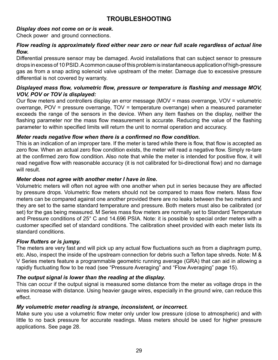 Alicat V Series Volumetric Flow Meter User Manual | Page 31 / 48