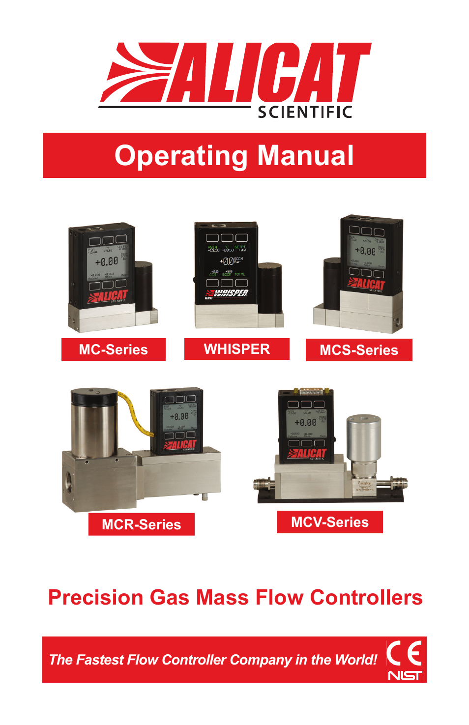 Alicat MC Series Mass Flow Controller User Manual | 88 pages