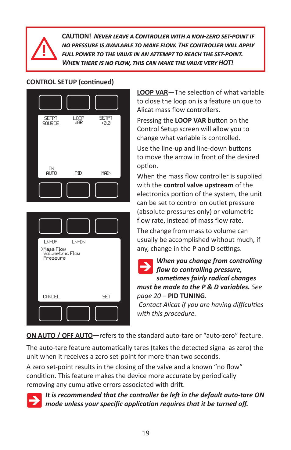 Alicat MC Series Mass Flow Controller User Manual | Page 19 / 88