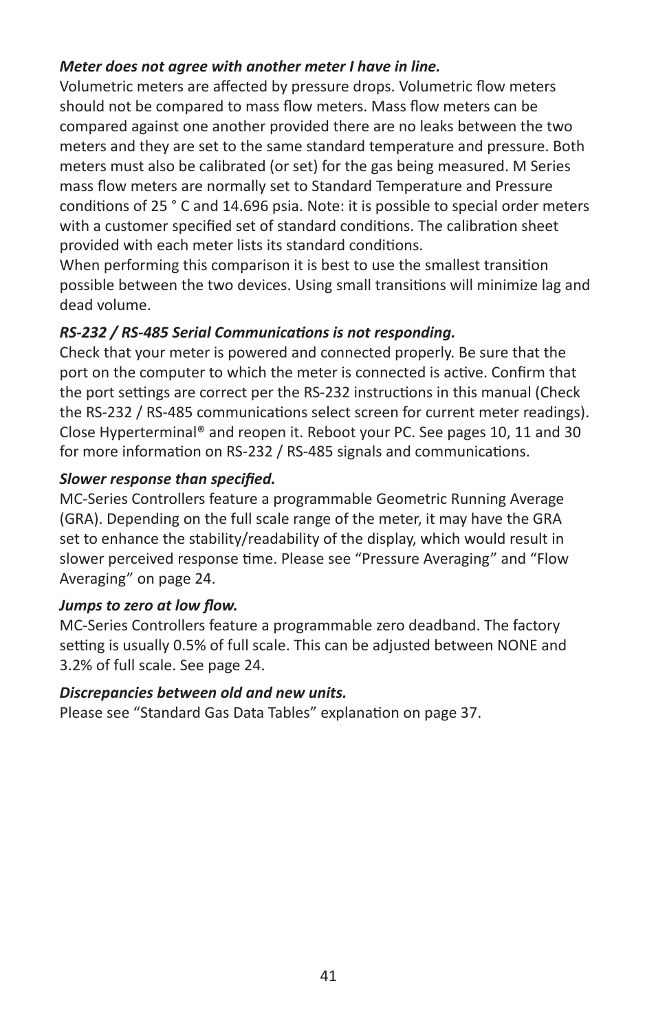 Alicat MC Series Mass Flow Controller User Manual | Page 41 / 88