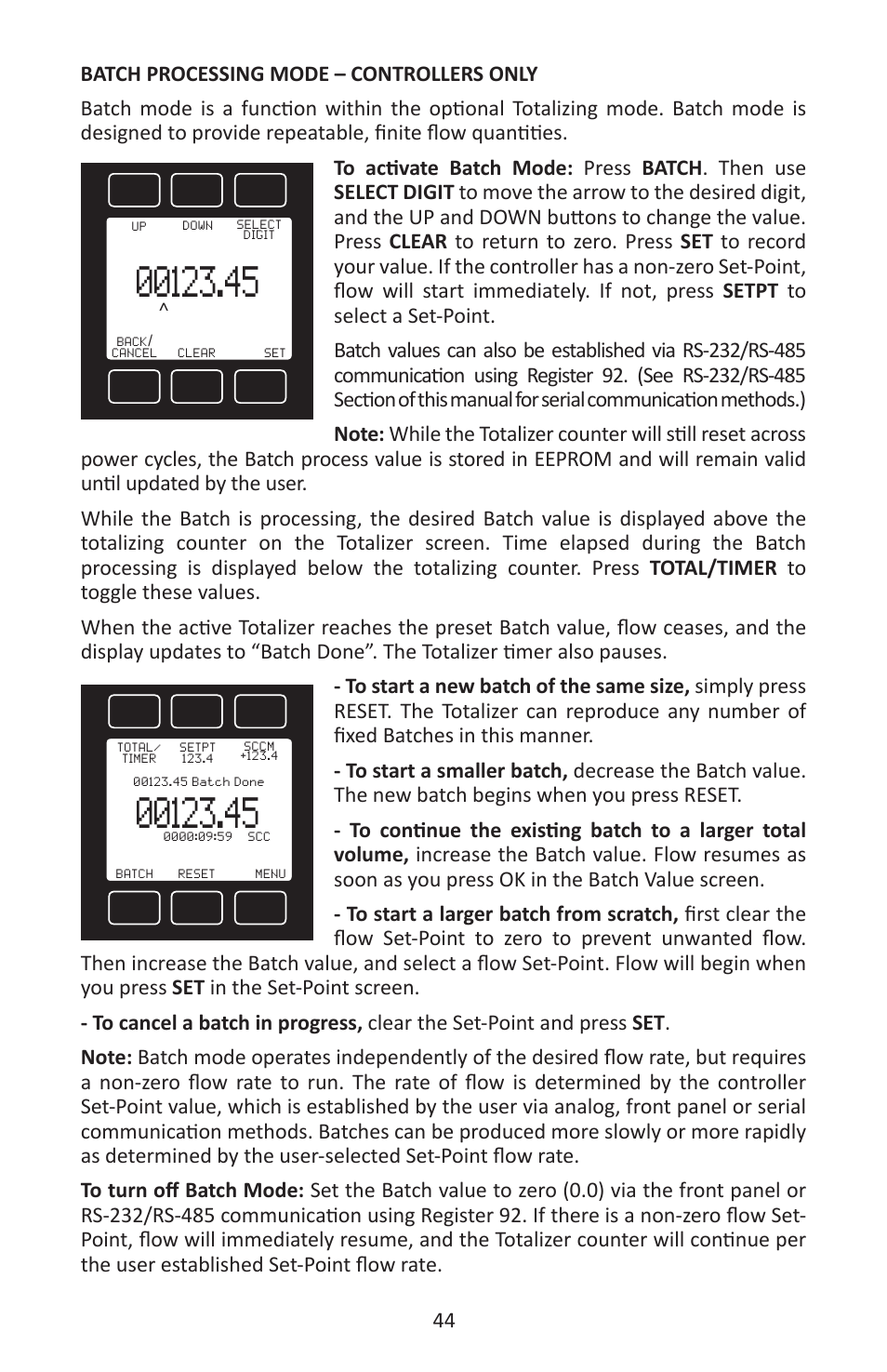 Alicat MC Series Mass Flow Controller User Manual | Page 44 / 88