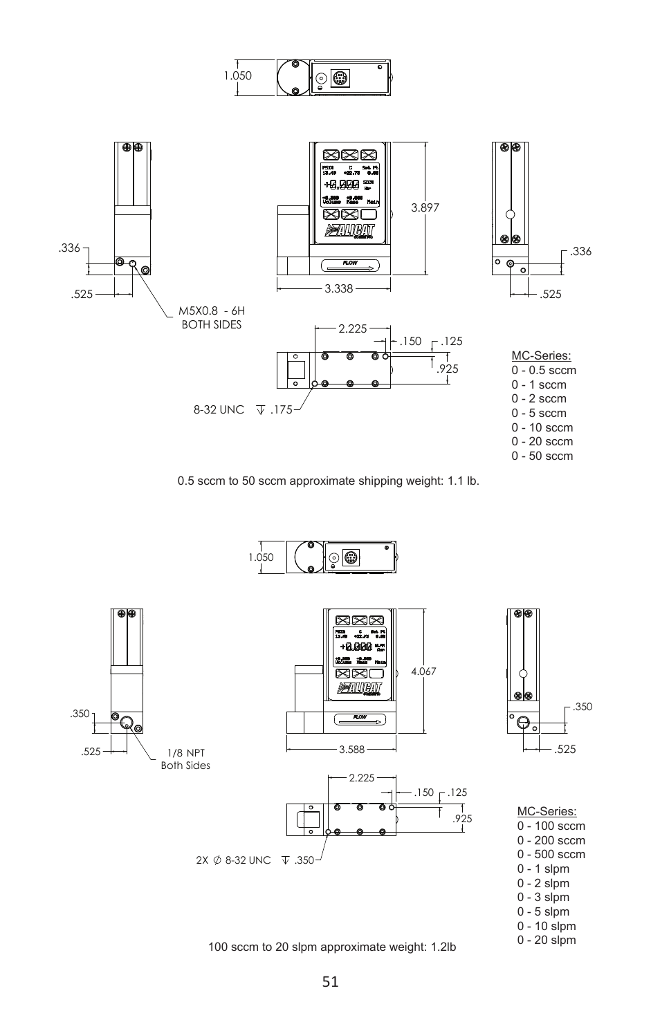 Alicat MC Series Mass Flow Controller User Manual | Page 51 / 88