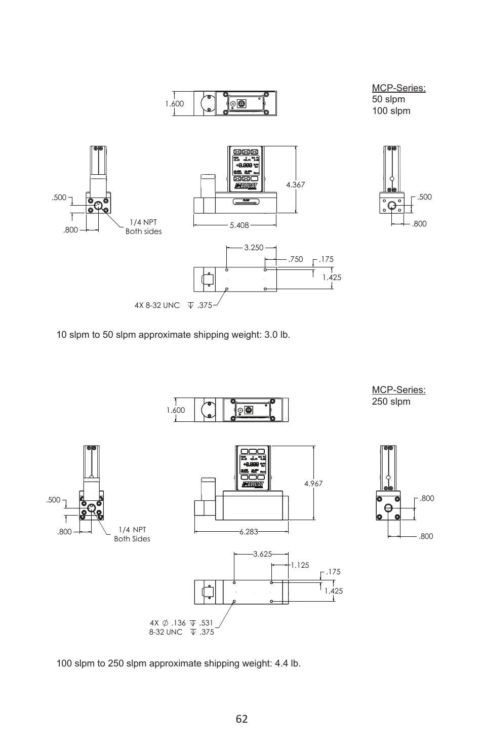 Alicat MC Series Mass Flow Controller User Manual | Page 62 / 88