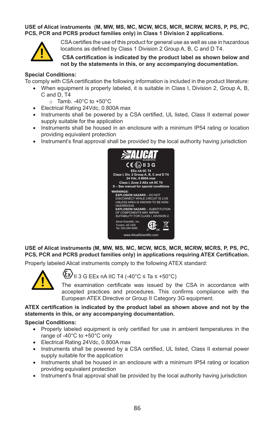 Alicat MC Series Mass Flow Controller User Manual | Page 86 / 88