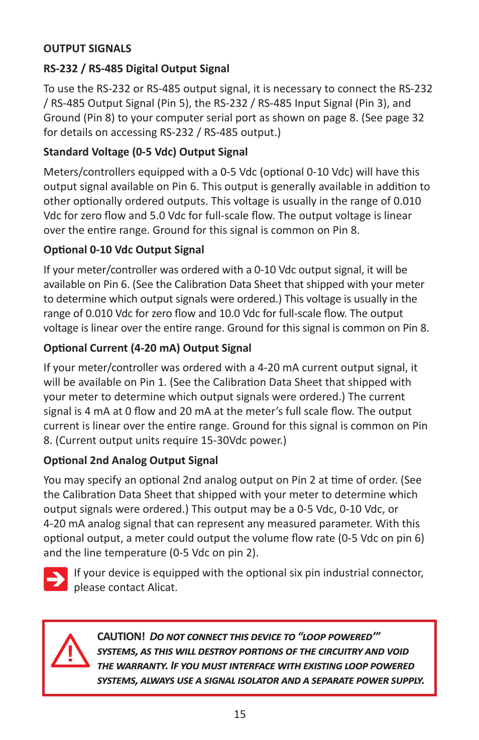 Alicat LC Series Liquid Flow Controller User Manual | Page 15 / 72