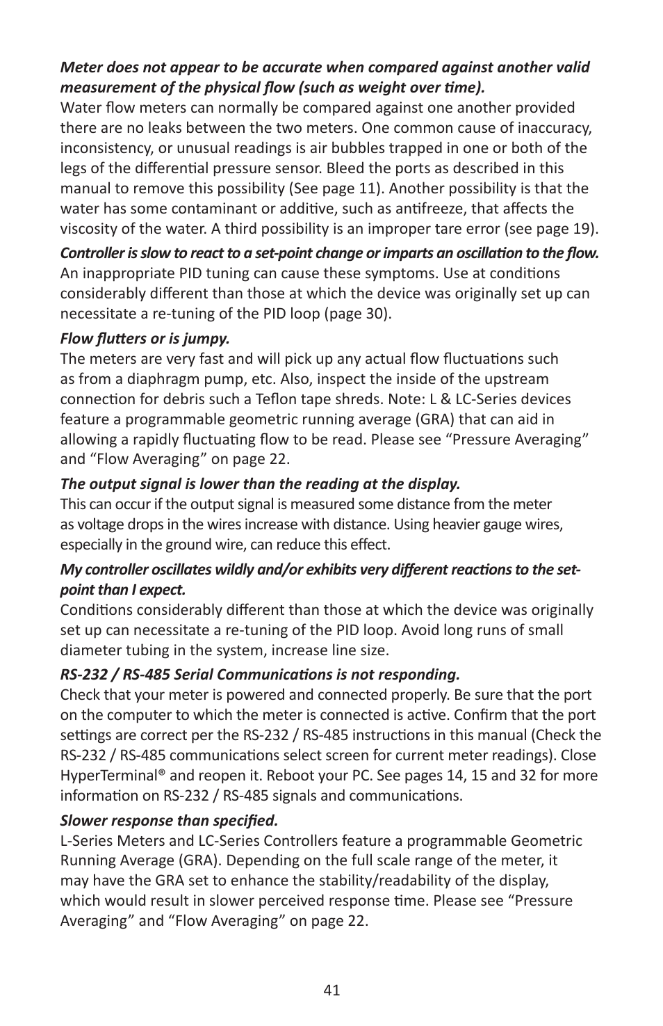 Alicat LC Series Liquid Flow Controller User Manual | Page 41 / 72