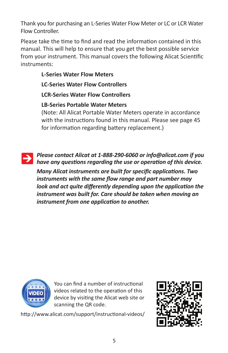 Alicat LC Series Liquid Flow Controller User Manual | Page 5 / 72