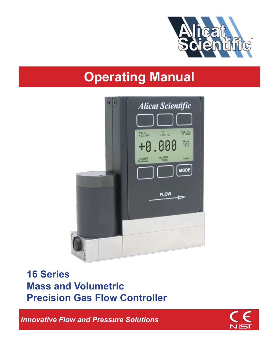 Alicat VC Series Volumetric Flow Controller User Manual | 50 pages