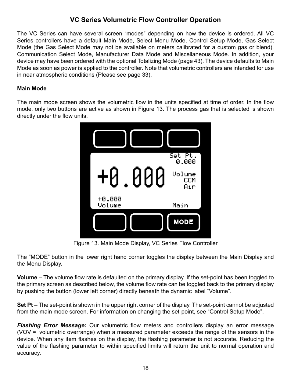 Alicat VC Series Volumetric Flow Controller User Manual | Page 18 / 50