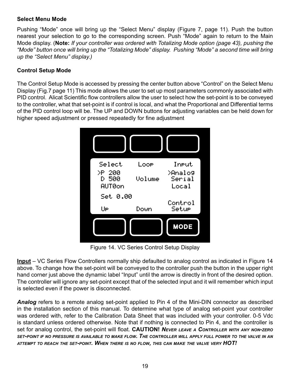 Alicat VC Series Volumetric Flow Controller User Manual | Page 19 / 50