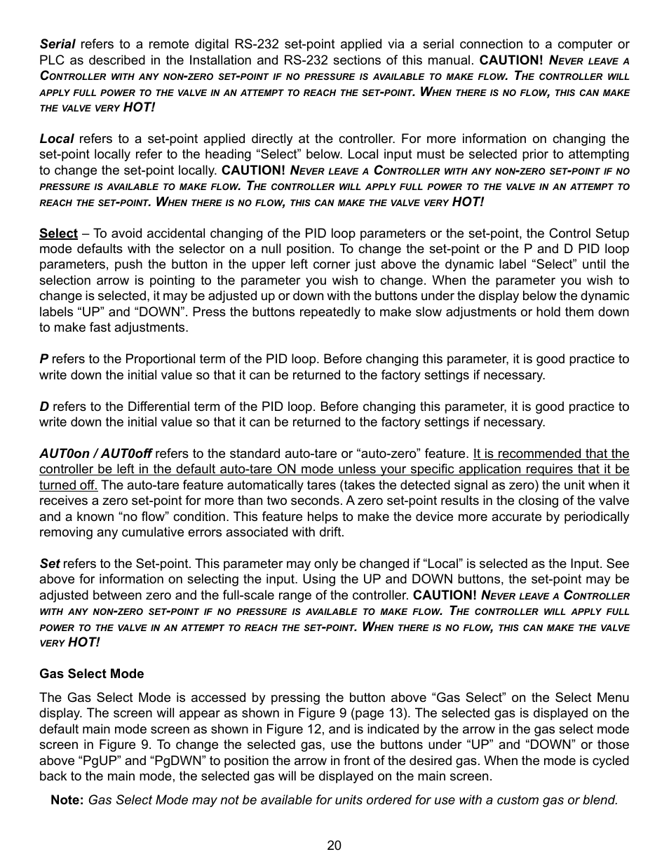 Alicat VC Series Volumetric Flow Controller User Manual | Page 20 / 50
