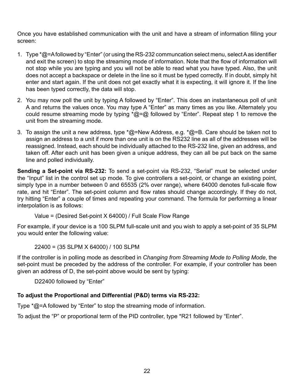 Alicat VC Series Volumetric Flow Controller User Manual | Page 22 / 50
