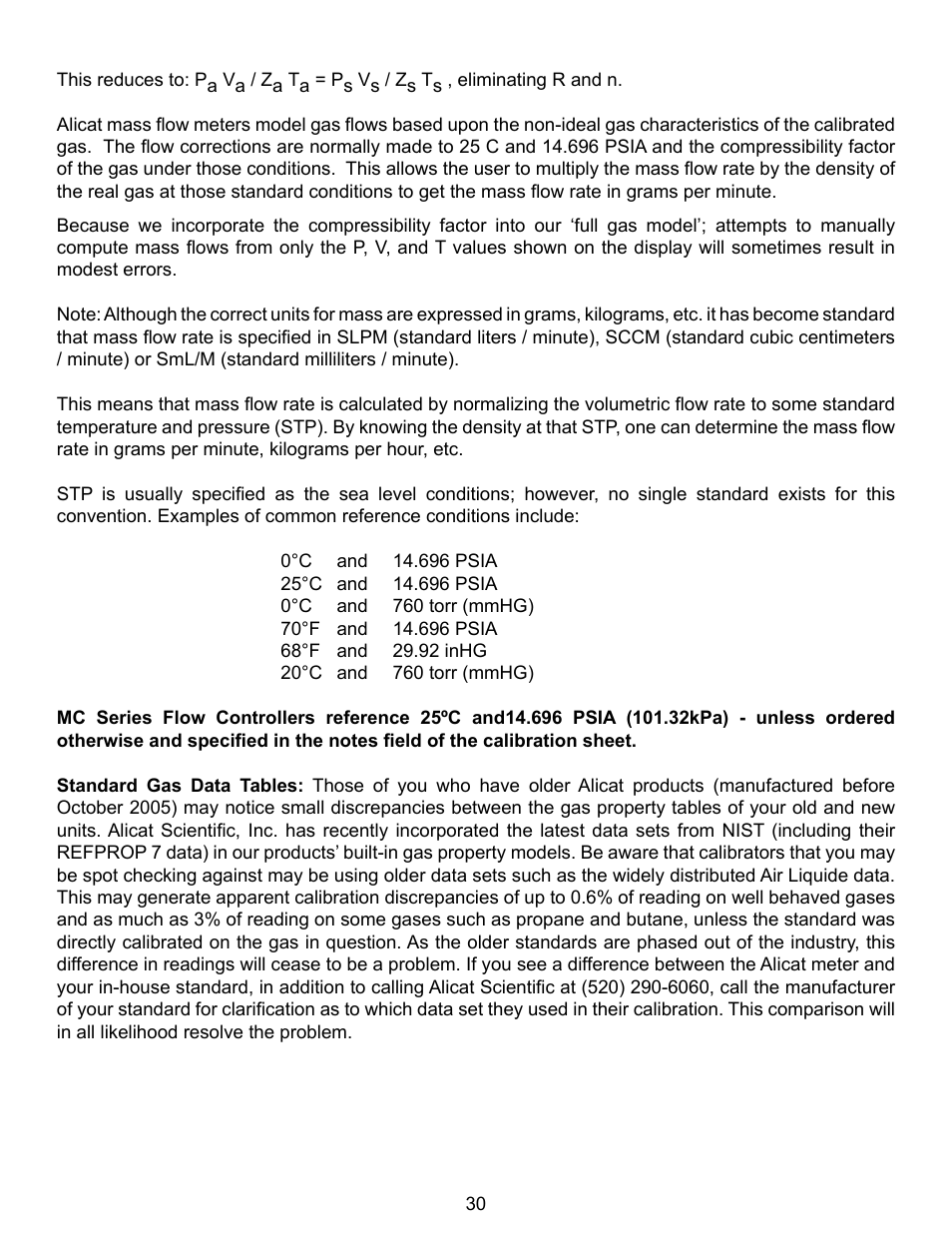 Alicat VC Series Volumetric Flow Controller User Manual | Page 30 / 50