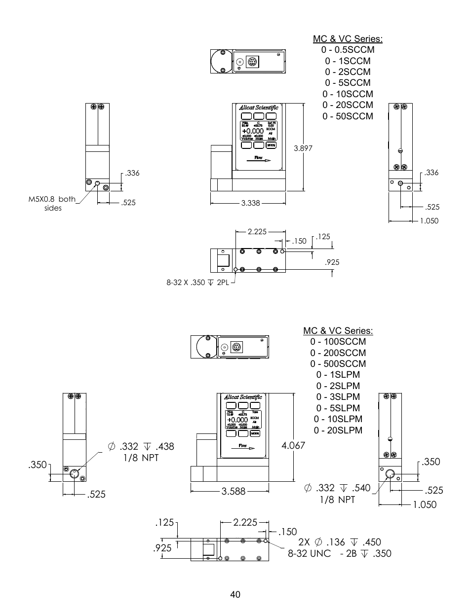 Alicat scientific, inc | Alicat VC Series Volumetric Flow Controller User Manual | Page 40 / 50